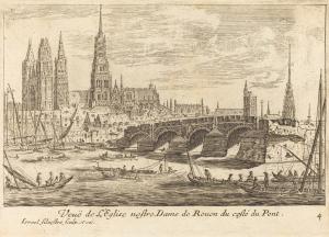 286.2 renvoi vers 53.4 Veuë de l'Eglise nostre Dame de Rouen du costé du Pont.
 Faucheux : 286.2  Baré : N° 644