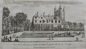 158.3 renvoi vers 54.7 Veüe de la Maison et Jardin de Monr. le Grand Prieur du Temple.
 Faucheux : 158.3  Baré : N° 46