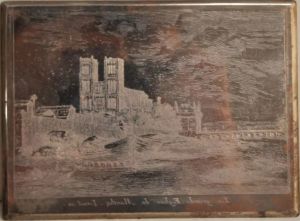 55.16 La grande Eglise de Manthe.Israël ex.H : 88 L : 121
 Cuivre pour la gravure Faucheux : 55.16  Baré : N° 567Crédit : Vente Herbette
