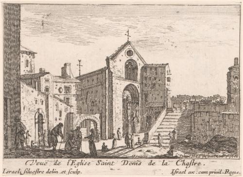 Veuë de l'Eglise Saint Denis de la Chastre.
