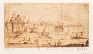 56.4 Couvent des Carmélites, rue Saint-Jacques
 Dessin pour la gravure Faucheux : 56.4  Baré : N° 104