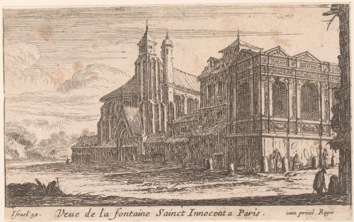 96.1 renvoi vers 59.2 Veue de la fontaine Sainct Innocent a Paris.
 Faucheux : 96.1  Baré : N° 129