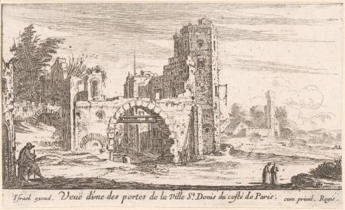 Veuë d'une des portes de la Ville St Denis du costé de Paris.