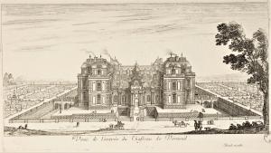 62.10 Veuë de l'entrée du Chasteau de Verneuil.Bibliothèques de Nancy, P-FG-AL-00039H : 136 L : 252
 Faucheux : 62.10  Baré : N° 711Crédit : Bibliothèques de Nancy, P-FG-AL-00039