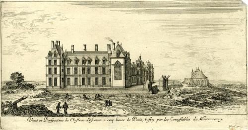 62.15 Veuë et Perspective du Chasteau d'Escouan a cinq lieues de Paris.Israël ex.H : 133 L : 253
 Faucheux : 62.15  Baré : N° 229