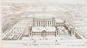 62.19 Veuë du Chasteau de Courance en Gastinois. (Du coté de l'entrée.)Bibliothèques de Nancy, P-FG-AL-00038H : 132 L : 246
 Faucheux : 62.19  Baré : N° 456Crédit : Bibliothèques de Nancy, P-FG-AL-00038