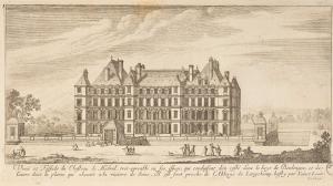 Veuë et Fassade du Chasteau de Madrid