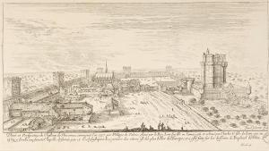 Veuë et Perspective du Chasteau de Vincennes.