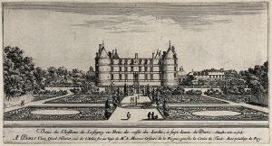 Veuë du Chasteau de Lusigny en Brie du costé du lardin, à sept lieues de Paris.