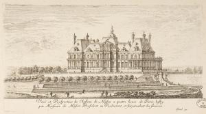 Veuë et Perspective du Chasteau de Maison a quatre lieues de Paris.
