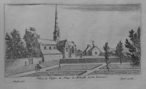 64.18 Veuë de l'Eglise du Vilage de Moineuille proche Liencourt.Silvestre fecit Israël excudit.H : 96 L : 170
 Faucheux : 64.18  Baré : N° 591Crédit : Thierry ALGRIN