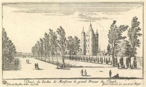 64.6 Veuë du Jardin de Monsieur le grand Prieur du Temple.Israël Silvestre delin. et sculp. Israël Henriet ex. cum priuil RegisH : 109 L : 168
 Faucheux : 64.6  Baré : N° 47