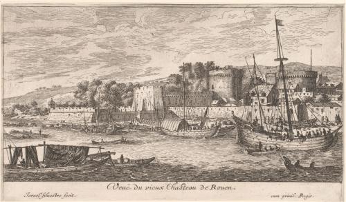 Veuë du vieux Chasteau de Rouen.