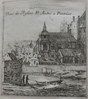 Veuë de l'Eglise St André a Pontoise.