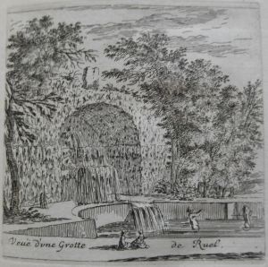 68.7 Veuë d'une Grotte de Ruel.H : 75 L : 79
 Faucheux : 68.7  Baré : N° 329