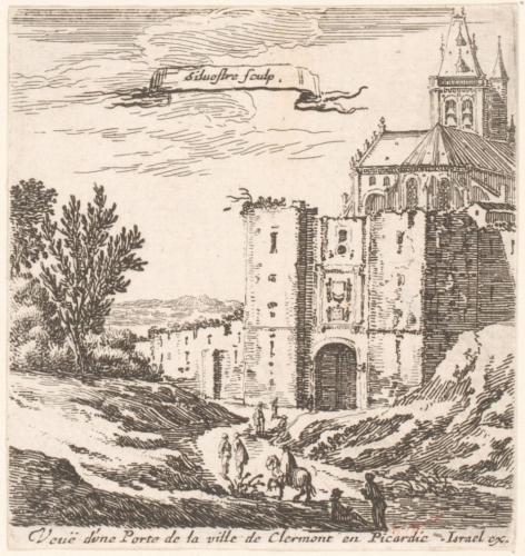 Veuë d'une Porte de la ville de Clermont en Picardie.