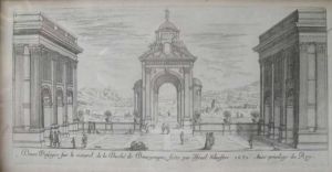 69.1 Diuers Paisages sur le naturel de la Duché de Bourgongne, faits par Israël Silvestre. 1650.Auec priuilege du Roy.H : 93 L : 187
 Faucheux : 69.1  Baré : N° 459