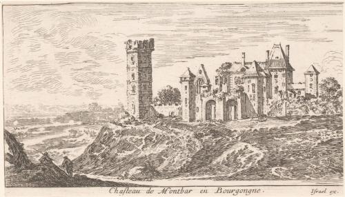 69.7 Chasteau de Montbar en Bourgongne.Israël ex.H : 95 L : 165
 Faucheux : 69.7  Baré : N° 596