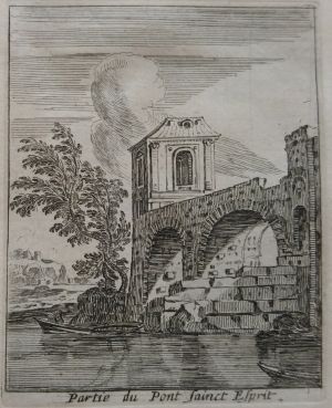 72.2 Partie du Pont sainct Esprit.H : 86 L : 68
 Faucheux : 72.2  Baré : N° 628