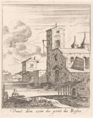 234.31 renvoi vers 72.5 Veuë d'un coin du pont du Rosne.
 Faucheux : 234.31  Baré : N° 552