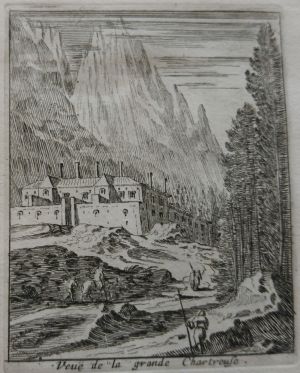 72.6 Veuë de la grande Chartreuse.H : 85 L : 69
 Faucheux : 72.6  Baré : N° 443