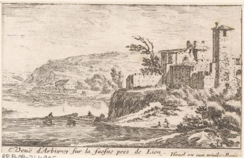 Veuë d'Arbigny sur la saosne pres de Lion.