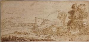 8.10 Altra veduta di Interno RomaH : 115 L : 245
 Dessin pour la gravure Faucheux : 8.10  Baré : N° 878Crédit : Metz, Collection privée.