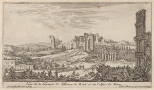 9.3 Veuë de la Nauicule S.t Estienne le Rond et du Colisée de Rome.Israël Silvestre delin. et sculp. Israël Henriet ex. ex. cum priuil. Reg.H : 131 L : 225
 Faucheux : 9.3  Baré : N° 881Crédit : Claude Poulard