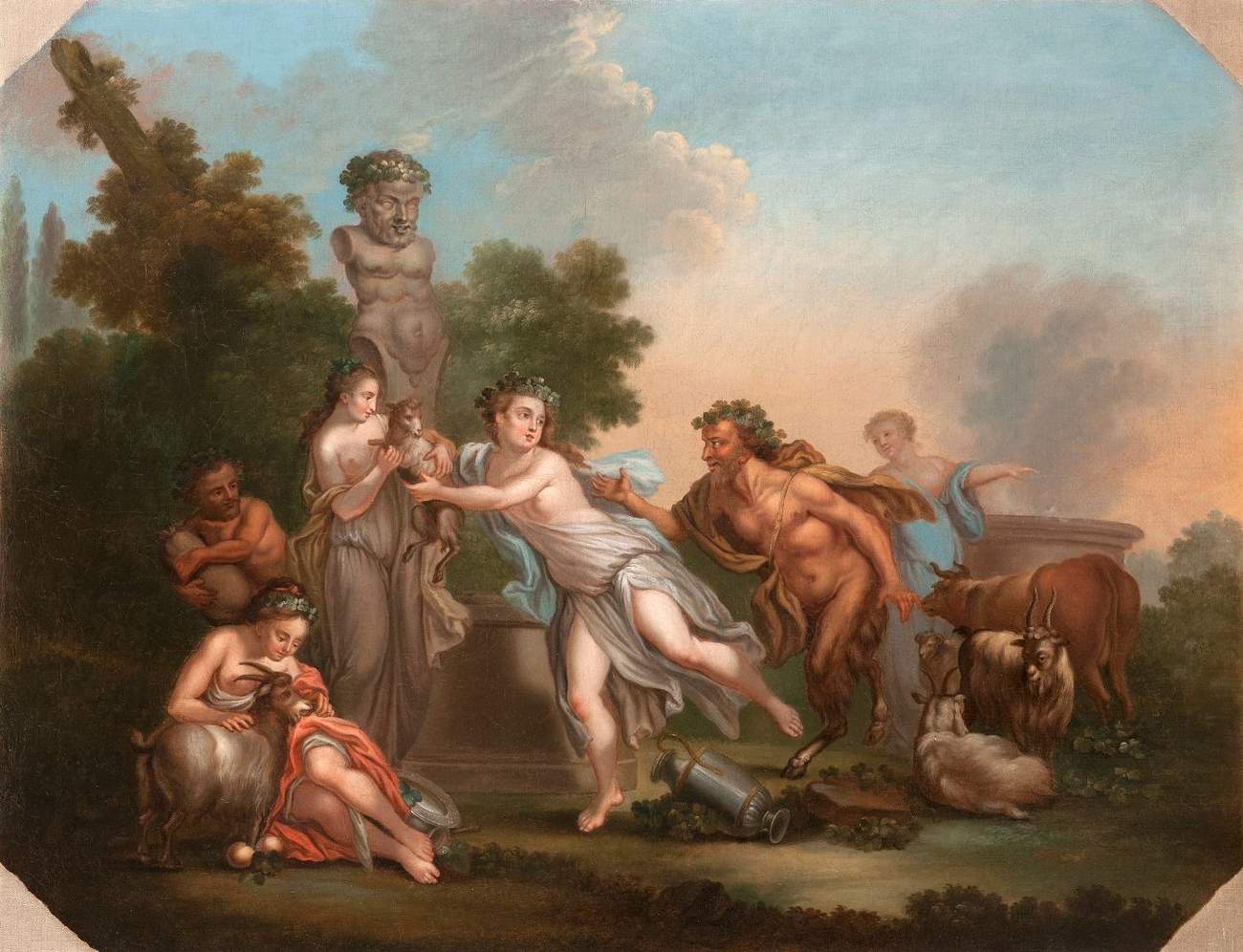 Nymphe surprise par les satyres par Louis de Silvestre