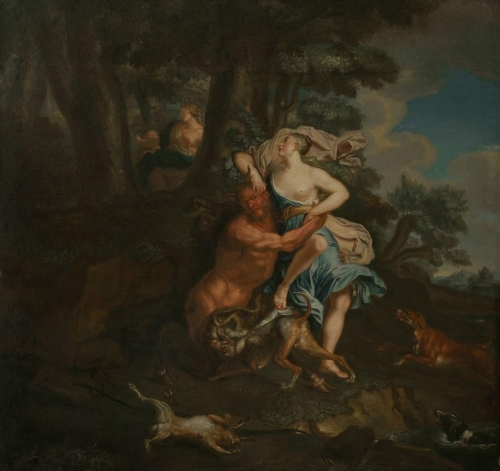 Satyre enlevant une nymphe