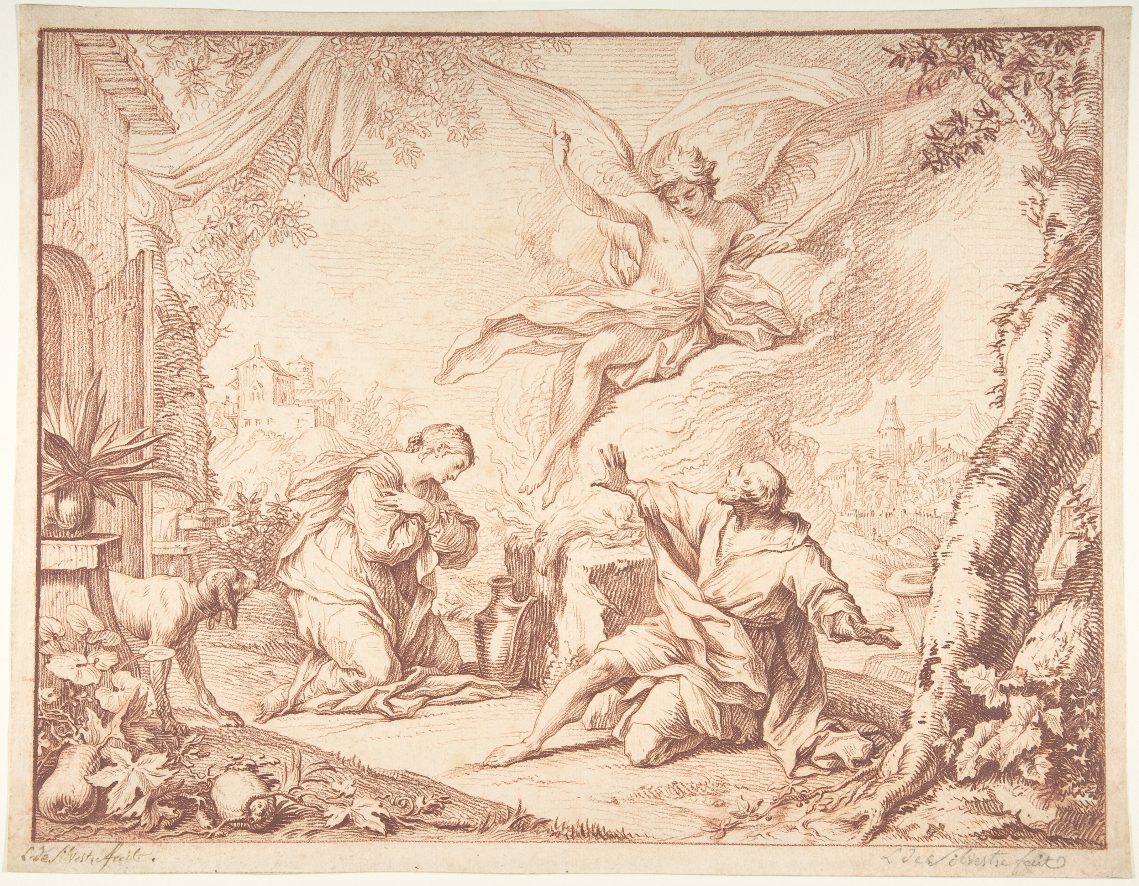 Le sacrifice de Manoah  par Louis de Silvestre