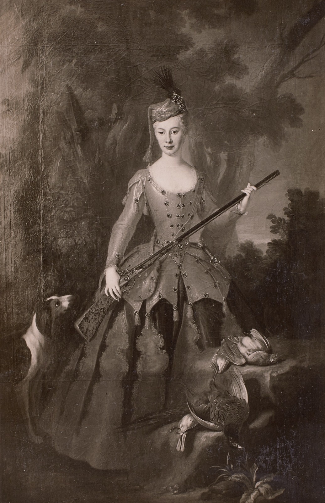 Comtesse Maria Magdalena Bilinska en chasseresse. par Louis de Silvestre