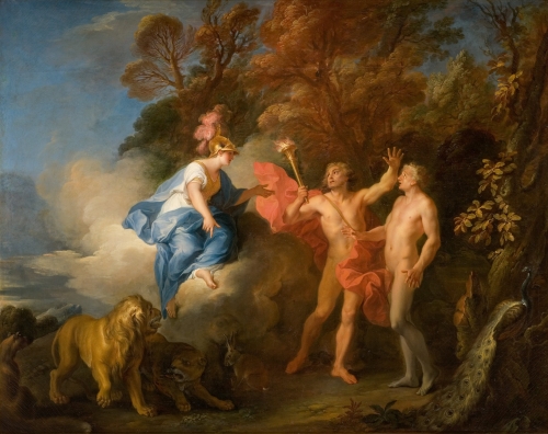La formation de l'homme par Prométhée aidé du secours de Minerve