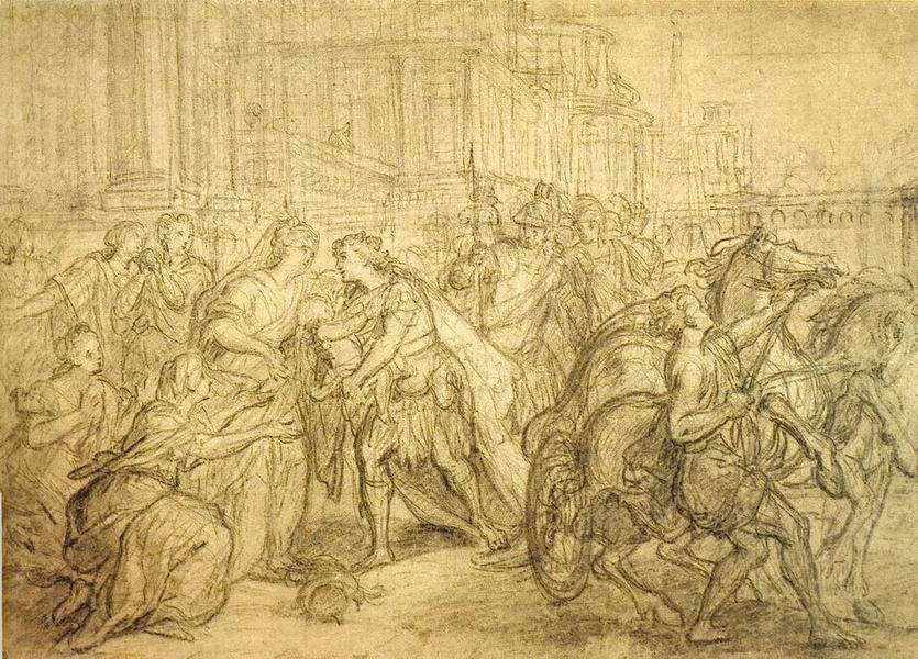 Les Adieux d'Hector à Andromaque par Louis de Silvestre