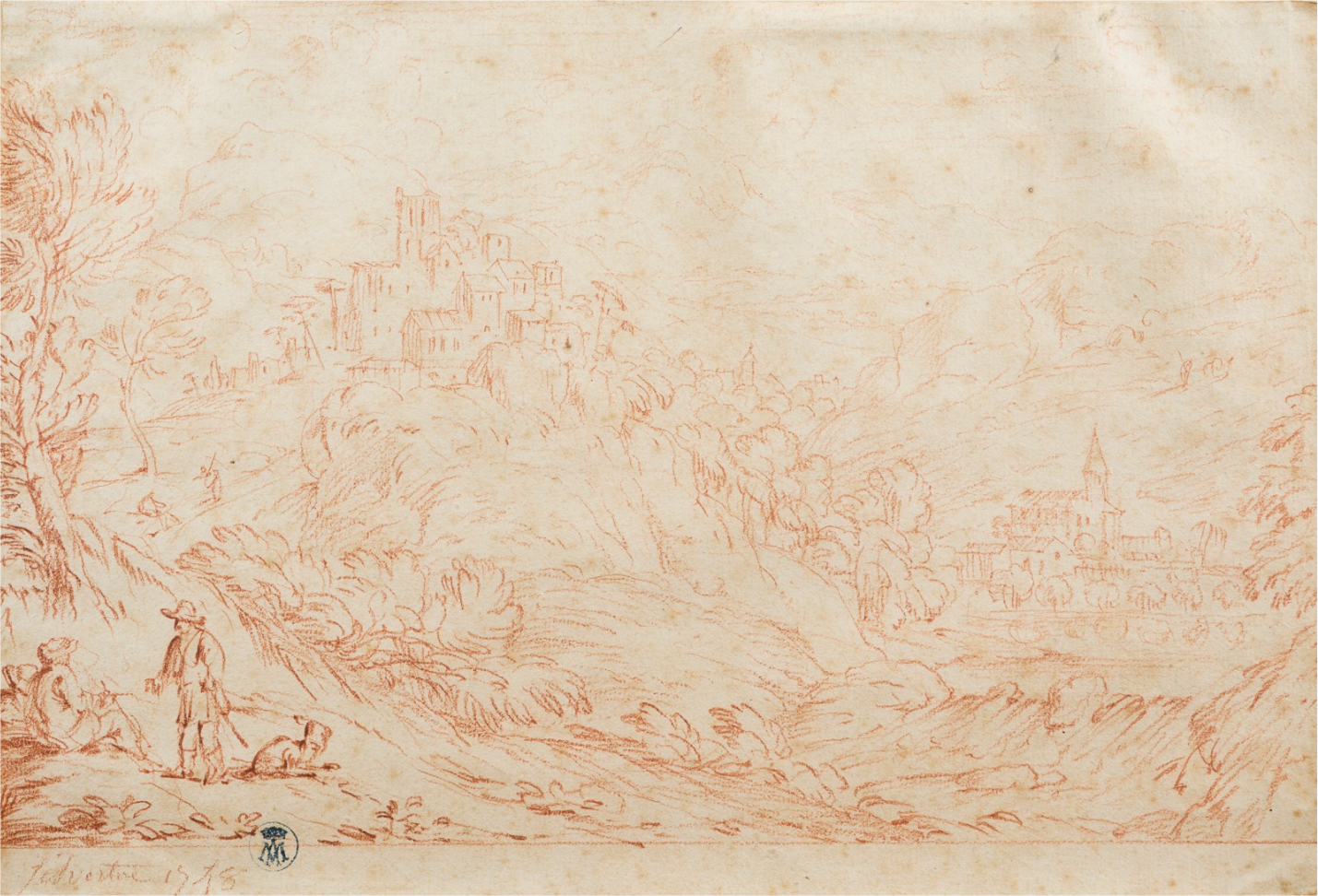 Nicolas-Charles Silvestre : Paysage animé