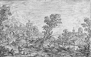 Paysage avec deux villagesNicolas-Charles de Silvestre