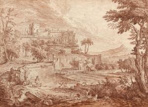 Paysage montagneux au châteauNicolas-Charles de Silvestre