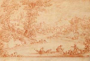 Paysage fluvial Nicolas-Charles de Silvestre